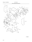 UPPER CABINET / DRUM HEATER Diagram and Parts List for GLET1142FS0  Frigidaire Washer Dryer Combo