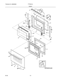 DOOR Diagram and Parts List for FFED3015LBA  Frigidaire Range