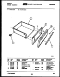 DRAWER PARTS Diagram and Parts List for 31-2759-00-03  Tappan Range