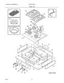 MAIN TOP Diagram and Parts List for E30GC74GPS2  Electrolux Cooktop