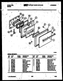 DOOR PARTS Diagram and Parts List for REG74BFB0  Frigidaire Wall Oven