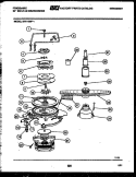 MOTOR PUMP PARTS Diagram and Parts List for DW1100PW1  Frigidaire Dishwasher