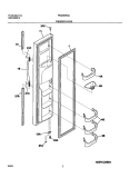 FREEZER DOOR Diagram and Parts List for FRS26KR4CB0  Frigidaire Refrigerator