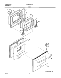 DOOR Diagram and Parts List for PLEB30S8CCA  Frigidaire Wall Oven
