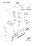 CABINET Diagram and Parts List for FSC23R5DW8  Frigidaire Refrigerator