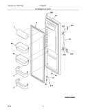 REFRIGERATOR DOOR Diagram and Parts List for FRS26W2AQA  Frigidaire Refrigerator
