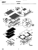 SHELVES Diagram and Parts List for FRT18QRHW2  Frigidaire Refrigerator