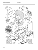 BODY Diagram and Parts List for PGLEF385ES7  Frigidaire Range