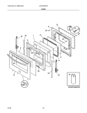 DOOR Diagram and Parts List for LGEF3043KFD  Frigidaire Range