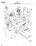 MOTOR / BLOWER / BELT Diagram and Parts List for FLXG52RBT3  Frigidaire Washer Dryer Combo