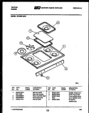 COOKTOP PARTS Diagram and Parts List for 36-3690-00-03  Tappan Range