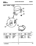 COMPRESSOR Diagram and Parts List for GDH25E2  Frigidaire Dehumidifier