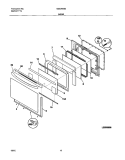 DOOR Diagram and Parts List for GSE3WZBQA  Frigidaire Range