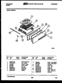 BURNER, MANIFOLD AND GAS CONTROL Diagram and Parts List for GB162EL  Frigidaire Cooktop
