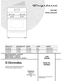 COVER Diagram and Parts List for FGF366CQC  Frigidaire Range