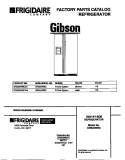 COVER Diagram and Parts List for GRS24WNCD4  Gibson Refrigerator