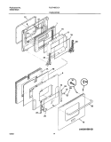 OVEN DOOR Diagram and Parts List for PLCF489CCA  Frigidaire Range