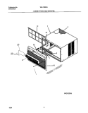 CABINET FRONT AND WRAPPER Diagram and Parts List for WAL126K2A1  Westinghouse Air Conditioner