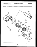 MOTOR AND BLOWER PARTS Diagram and Parts List for DEA500G4W  Kelvinator Dryer