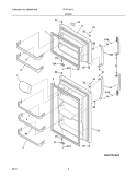 DOOR Diagram and Parts List for FFHT1817LB3  Frigidaire Refrigerator