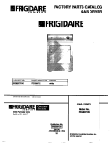 COVER Diagram and Parts List for FDG8977EW0  Frigidaire Dryer