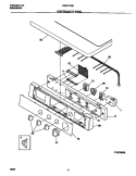 CONTROLS / TOP PANEL Diagram and Parts List for FSG747GES1  Frigidaire Dryer