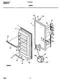 DOOR Diagram and Parts List for FFU21D9CW2  Frigidaire Freezer