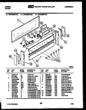 BACKGUARD Diagram and Parts List for CEC3M6WTAC  Gibson Range