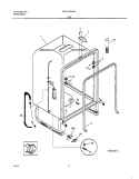 TUB Diagram and Parts List for FDB101SAW0  Frigidaire Dishwasher