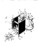 CABINET, HOSES Diagram and Parts List for LT800JXF1  Frigidaire Washer