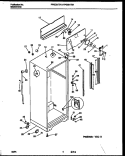 CABINET PARTS Diagram and Parts List for FPGS21TIAL0  Frigidaire Refrigerator