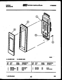 CONTROL PANEL Diagram and Parts List for 56-2287-10-01  Tappan Microwave