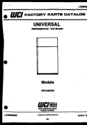 COVER Diagram and Parts List for GTN140WGW3-00  Uni Refrigerator