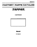 COVER Diagram and Parts List for TFC13M0AW1  Tappan Freezer