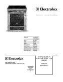 COVER Diagram and Parts List for EW30IS6CJSA  Electrolux Range