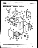 CABINET PARTS Diagram and Parts List for 46-2751-23-01  Tappan Washer