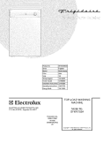 COVER Diagram and Parts List for SFWX703AS0  Frigidaire Washer