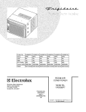 COVER Diagram and Parts List for FAX050P7A4  Frigidaire Air Conditioner