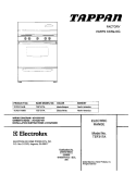 COVER Diagram and Parts List for TEF317AUB  Tappan Range