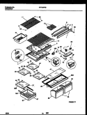 SHELVES AND SUPPORTS Diagram and Parts List for FRT19PRBD1  Frigidaire Refrigerator