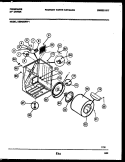 CABINET AND COMPONENT PARTS Diagram and Parts List for DE6420RW1  Frigidaire Dryer