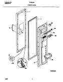 FREEZER DOOR Diagram and Parts List for FRS26ZSEB4  Frigidaire Refrigerator