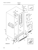 CABINET Diagram and Parts List for FSC23F7TDB0  Frigidaire Refrigerator