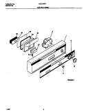 CONTROL PANEL Diagram and Parts List for MDB124BFR1  Frigidaire Dishwasher