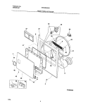 FRONT PANEL / LINT FILTER Diagram and Parts List for GSGQ642AS2  Frigidaire Dryer