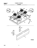 TOP / DRAWER Diagram and Parts List for FEF363SGWA  Frigidaire Range