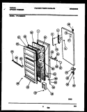 DOOR PARTS Diagram and Parts List for TFU14M5AW0  Tappan Freezer