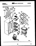 SHELVES AND SUPPORTS Diagram and Parts List for GSIW36HH2  Frigidaire Refrigerator