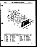 DOOR PARTS Diagram and Parts List for 31-4967-23-01  Tappan Range