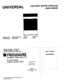 COVER Diagram and Parts List for MGF336BGWE  Frigidaire Range